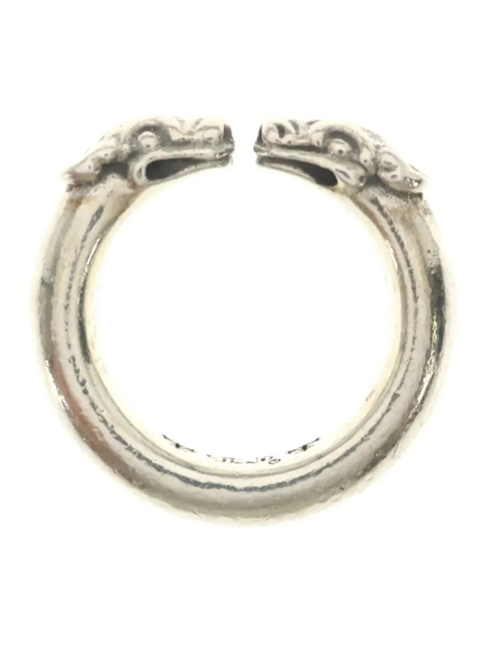 Chrome Hearts Double Dog Ring Silver